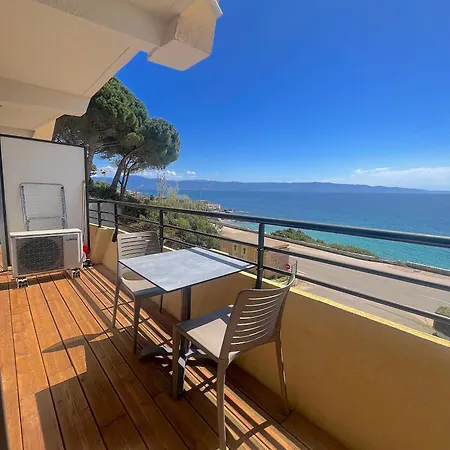 T2 Avec Piscine Chauffee - Vue Exceptionnelle- Les Calanques Routes Des Sanguinaires- Parking Inclus & Wifi Apartment *